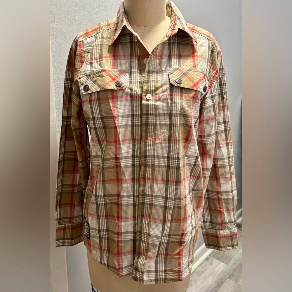 LRG Wovens plaid Button Down Shirt - Size L